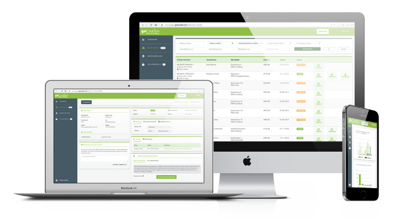 Vermieter-Portal auf verschiedenen Geräten
